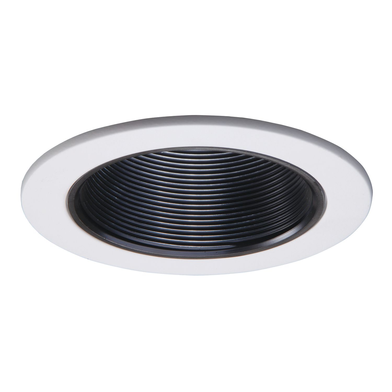 4" Trim Coilex Baffle White Trim with Black Baffle