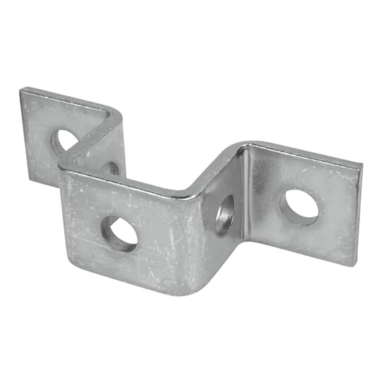 Support, U Shape, Length 5-1/8 Inches, Depth 1-5/8 Inches, Holes 1 Inch on 1-7/8 Inch Centers, Electro-Galvanized Steel, For A Series Channels