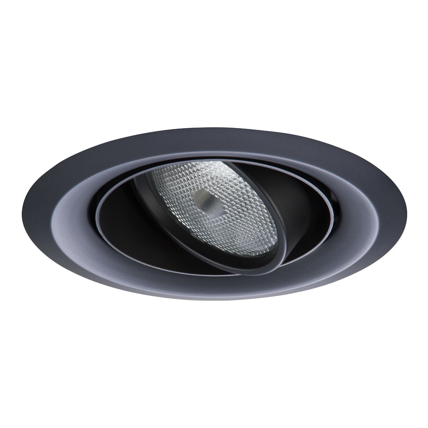 6" Black Adjustable Double Gimbal & Trim Ring 35-50-degree max. tilt