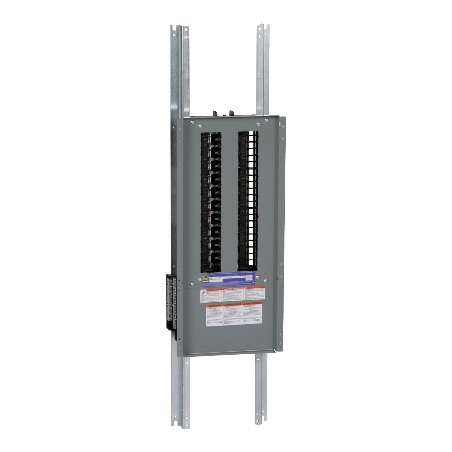 Load center interior, QO, main lugs, 400A, Al bus, 42 pole spaces, 1 phase, 3 wire, NQ enclosure