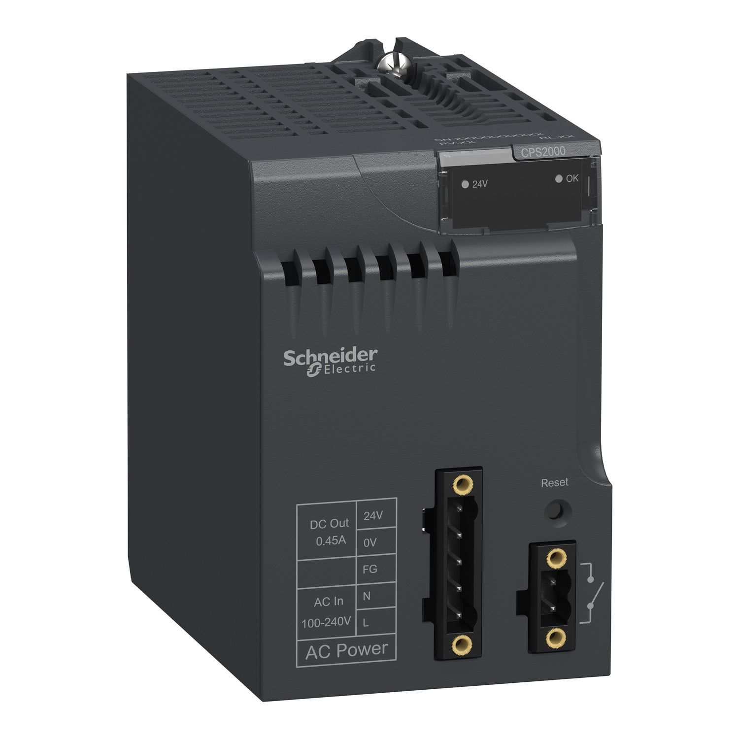 power supply module, Modicon X80, 100 to 240V AC, 20W