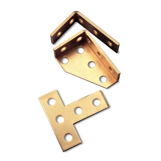 Connector Right-Hand Gusset, Length 4-1/2 Inches, Length From Beam 3 Inches, Steel with 9/16 Inch Holes on 1-1/2 Inch Centers