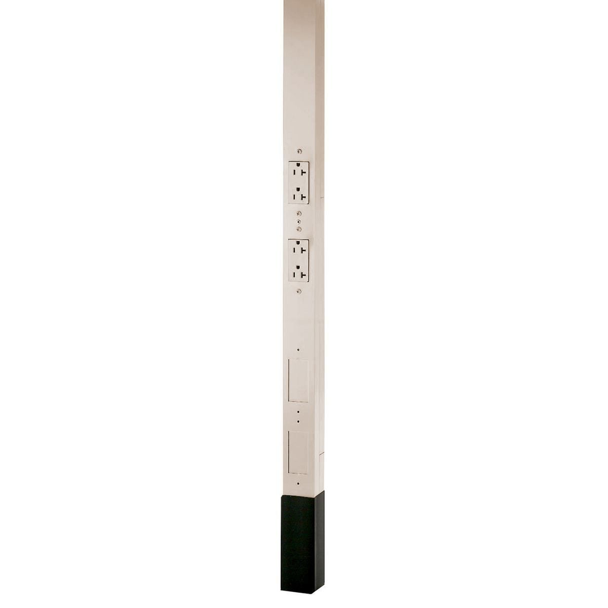 Aluminum Service Poles, 10' 2" Height, 2)Decorator Duplex, Office White