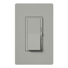 Diva Dimmer - Gloss Finish, Fluorescent or LED Dimming with 0-10V Ballasts and Drivers, Single-pole, 120V/30mA/16A in gray