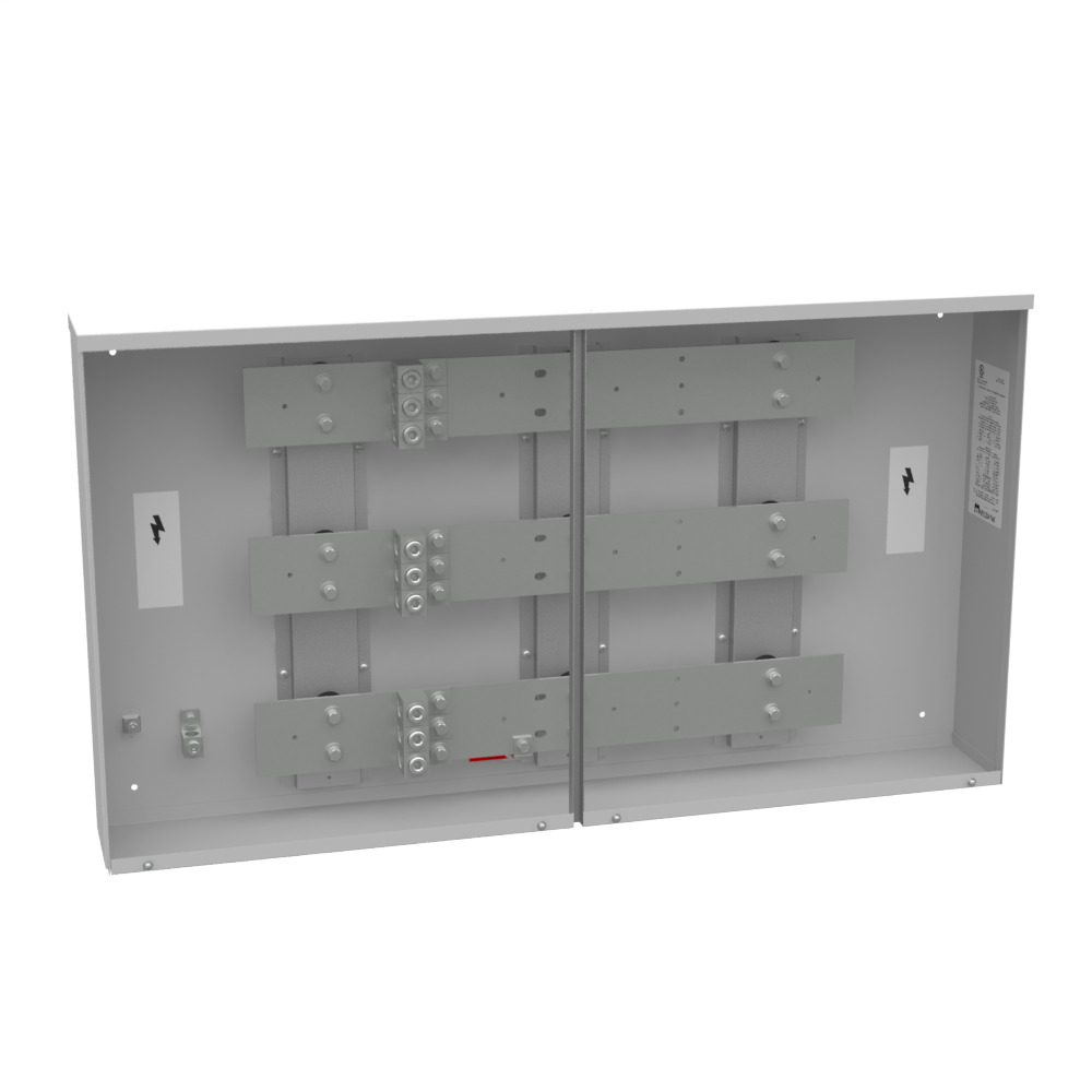 800 Ampere 1phase 600 Volt 48in-26.75in 6.5in Painted Steel Lift Off Screw Fronts 3 Lugs Per Landing - 4-600 Kcmil 65 Ampere Interrupting Capacity 4 Position