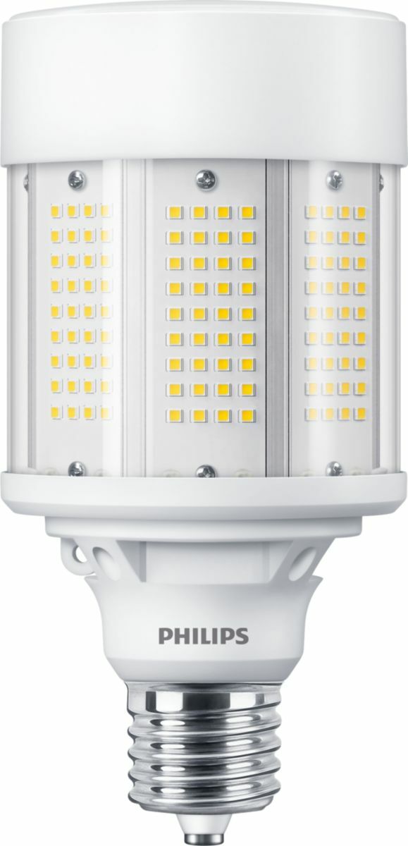 Instant retrofit, instant savings Philips Corn Cob HID replacement lamps are perfect LED replacement for a variety of outdoor applications.  High intensity illumination, which means you get added visibility for applications like streets, public areas, and much more for a fraction of the energy used by conventional HID. Energy savings of <gt/>50%;omni-directional lighting enabling use in a variety of applications