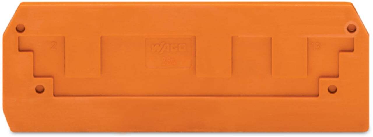 End and intermediate plate; 2.5 mm thick; orange