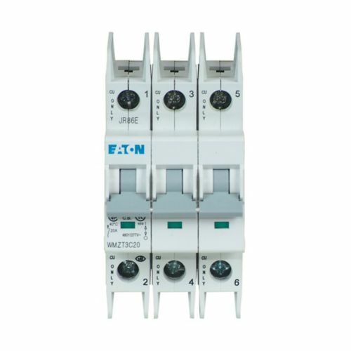 UL 489 WMZT DIN Rail Miniature Circuit Breaker, 10 kAIC at 480/277V, Three-pole, C Curve, 16A, Standard box terminals