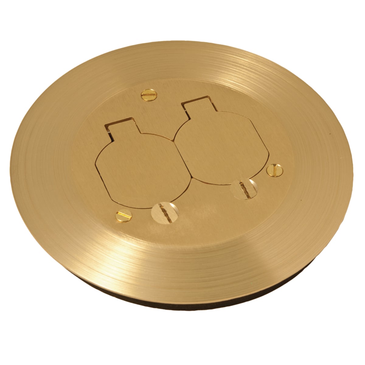 Round, Solid Brass Floor Box Cover Kit Round, Brass Cover Kit