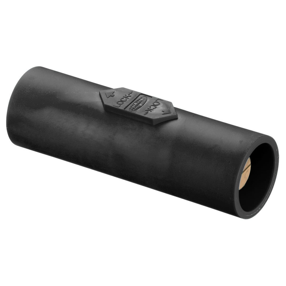 Heavy Duty Products, Single Pole Devices, Industrial Grade, Double Male, Coupler, 400A 600V AC/DC, Single Conductor, Pre-Wired, Black