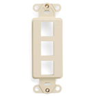 QuickPort Decora Insert, 3-Port, Light Almond