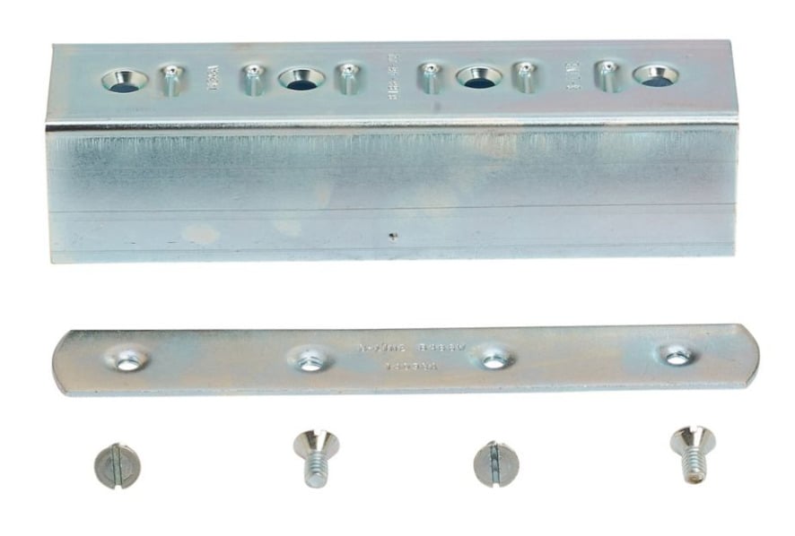 B166-46-22ZN 4-Hole Splice Clevis Assembly, 7-1/4 in L, For Use With B22, B24, B26 Channel, Steel