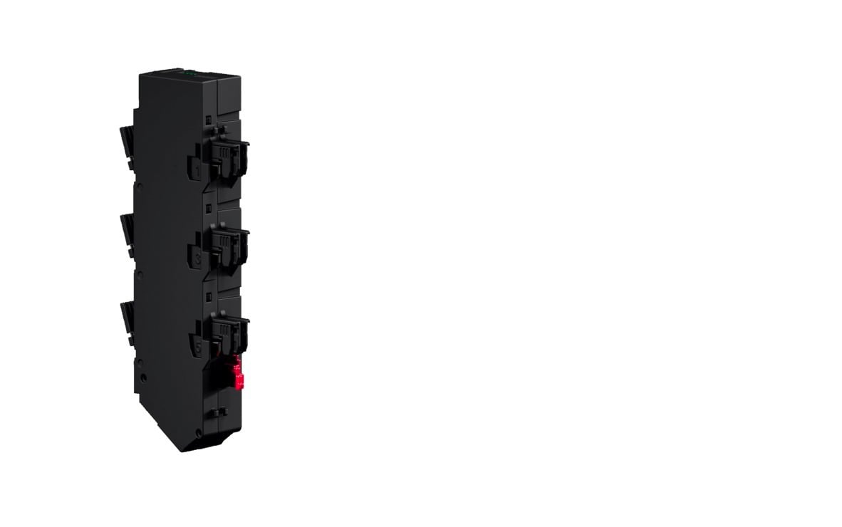 RX Bus-mounting fuse base 63 A, 3-pole, D02-E18, with LED and fuse monitoring, W: 36 mm