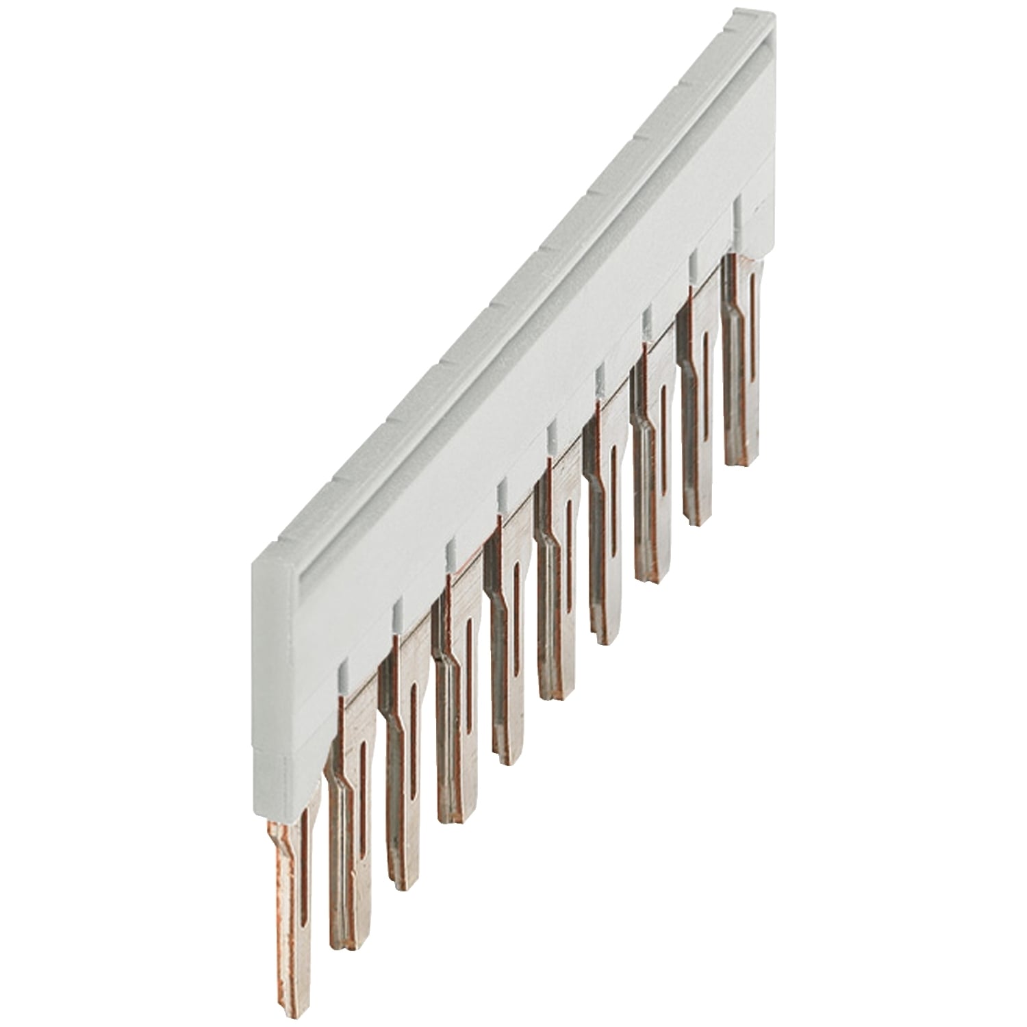 Plug-In Bridge, 10 Points for 6mm Terminal Blocks, Grey
