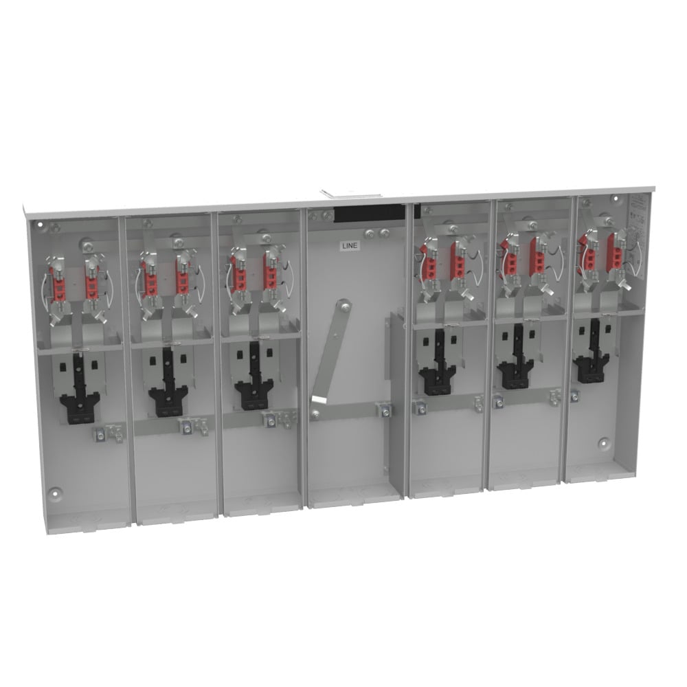 U5906-X-KK 4 Term, Ringless, Large Closing Plate, Horn Bypass, 6 Position, 6-125 Amp, Main Breaker Provision, 22 kAIC