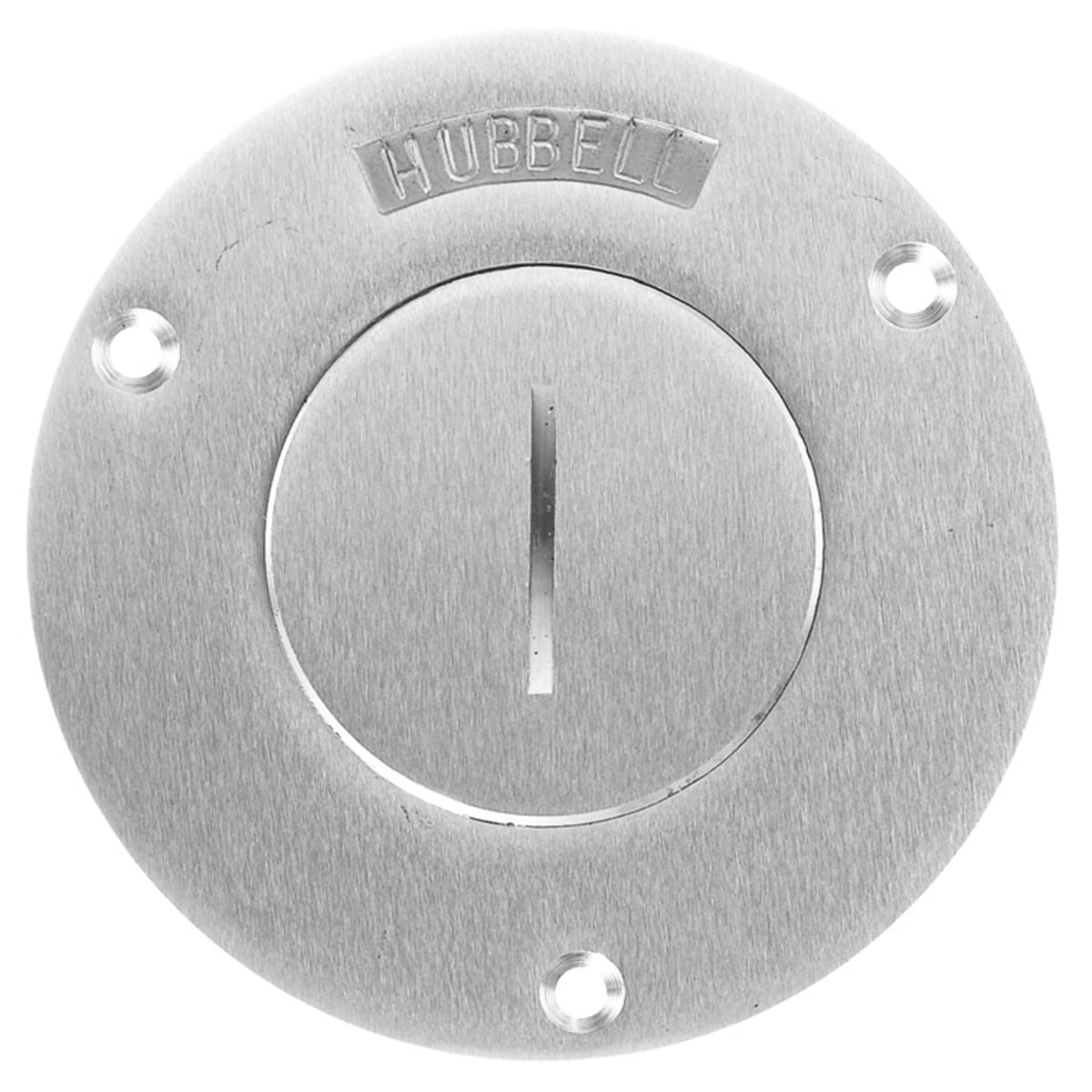 Flush Concrete Floor Box Series, 1-Gang Cover, Round, 2-1/8" Threaded Opening, Aluminum