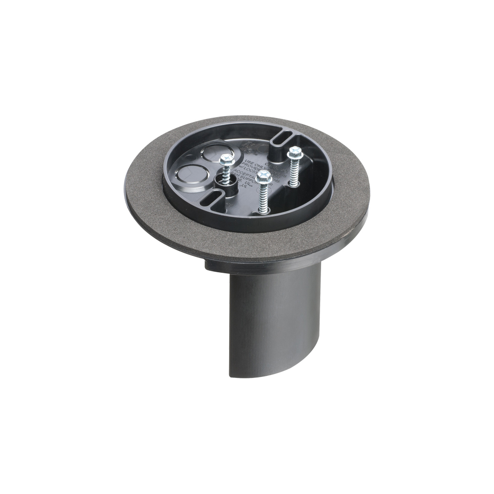 L-shaped fan and fixture vapor box. 70lb fan, 200lb fixture rated for 1/2" or 5/8" drywall. 18.3 cu. in. 2 Hour Fire Rating. Flange forms a protective barrier against air infiltration.