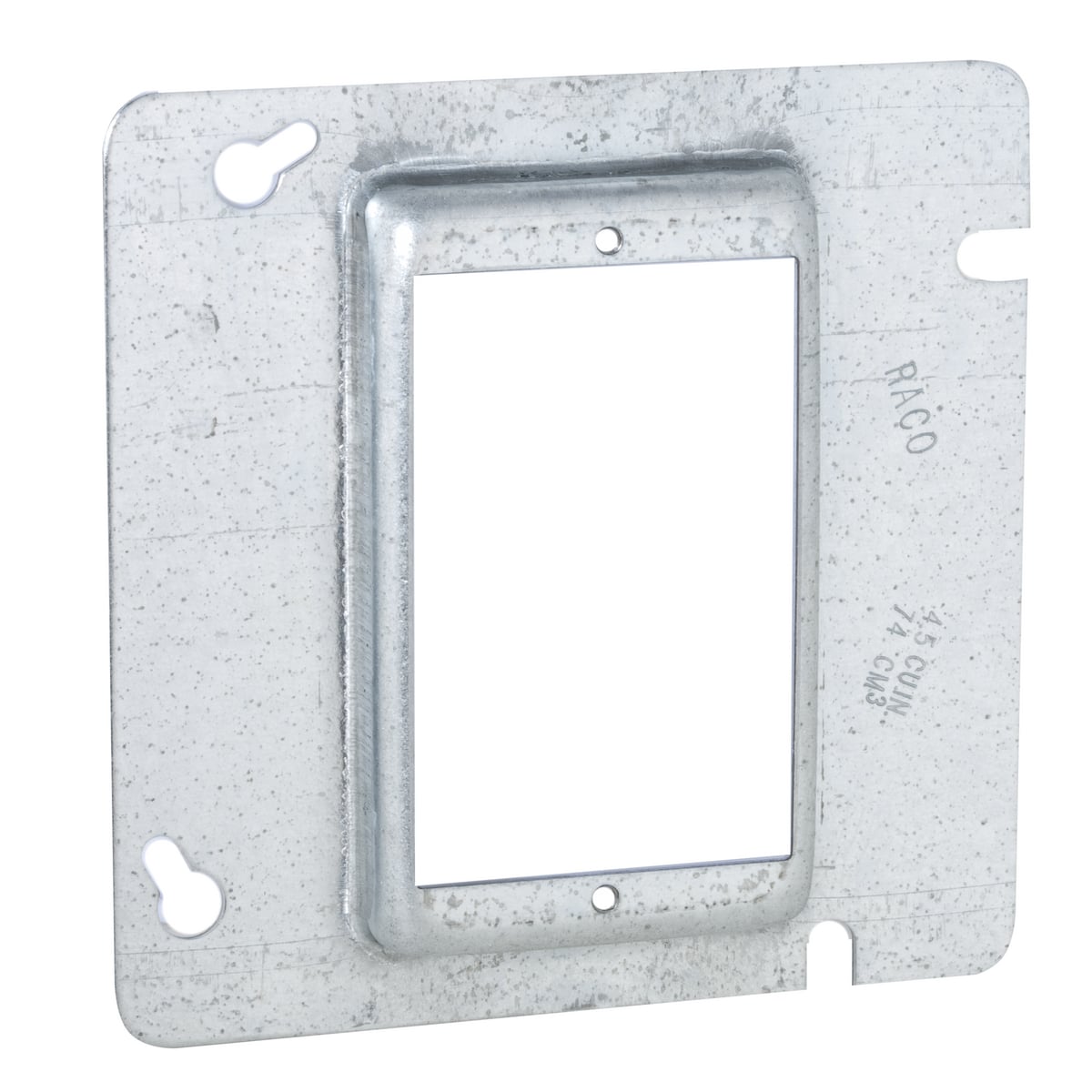 4-11/16 In. Square Single Device and Tile Covers, Raised 5/8 In.