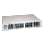 Kickspace Heater, White, 1500W 240VAC, 750/1500W 120VAC, with built-in thermostat.