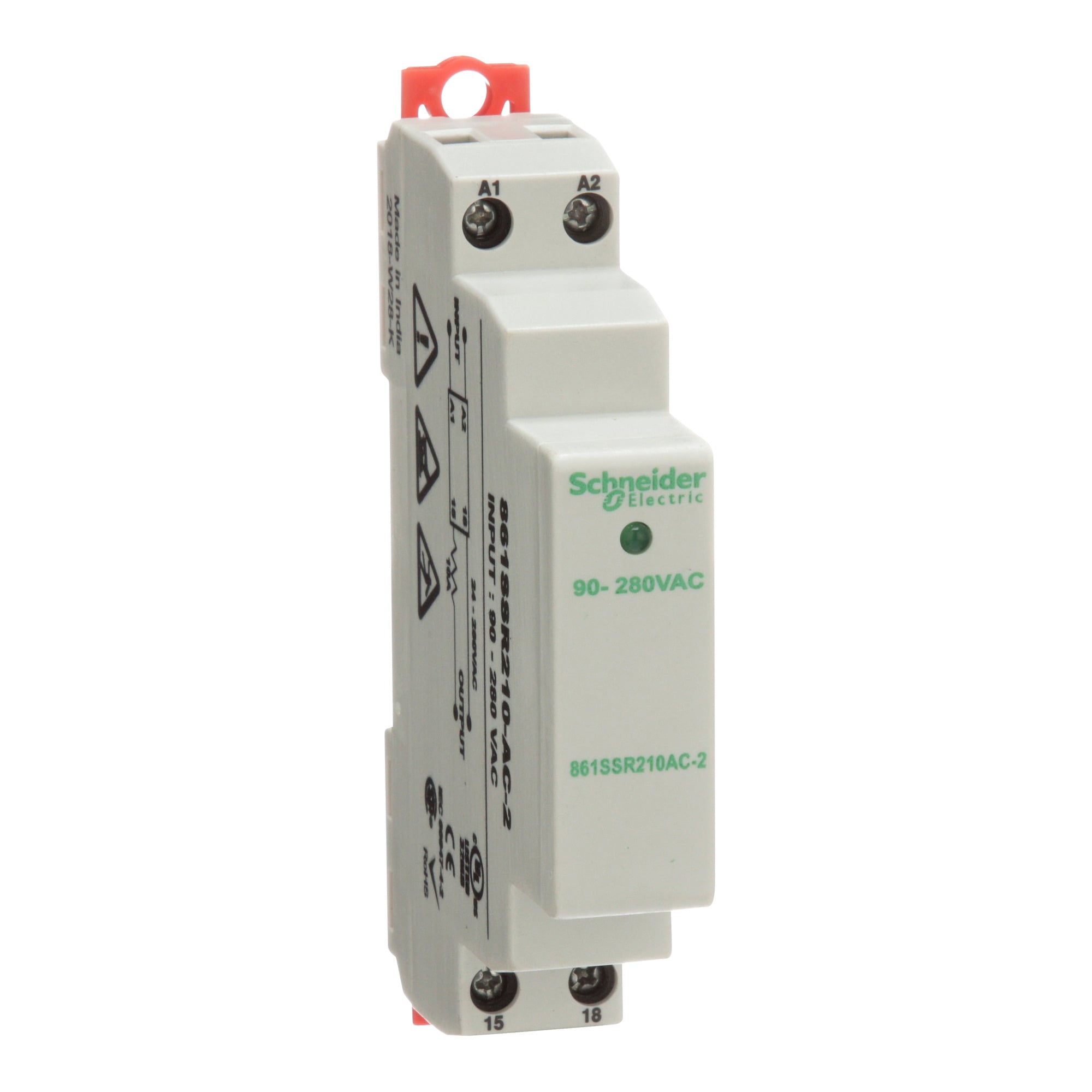 Relay, SE Relays, solid state, SPST NO, 10A, 24280 VAC, 90...208 VAC, SCR, AC random switch
