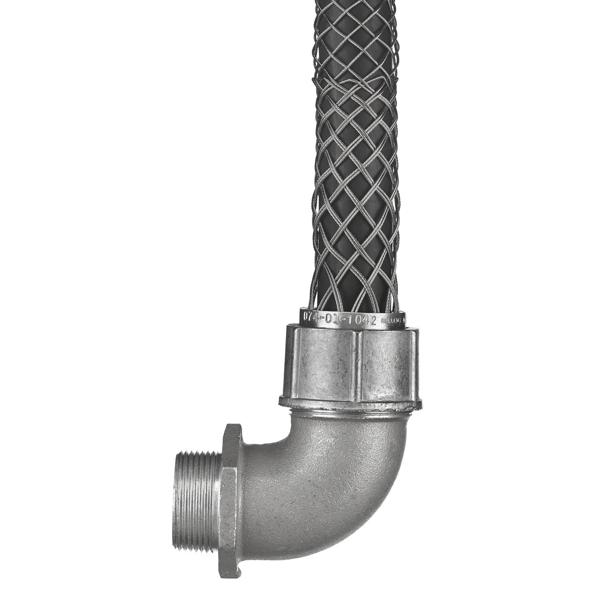 Kellems Wire Management, Deluxe Cord Grips, 90 Degree Male, 0.750-0.875", 1.25" with Mesh