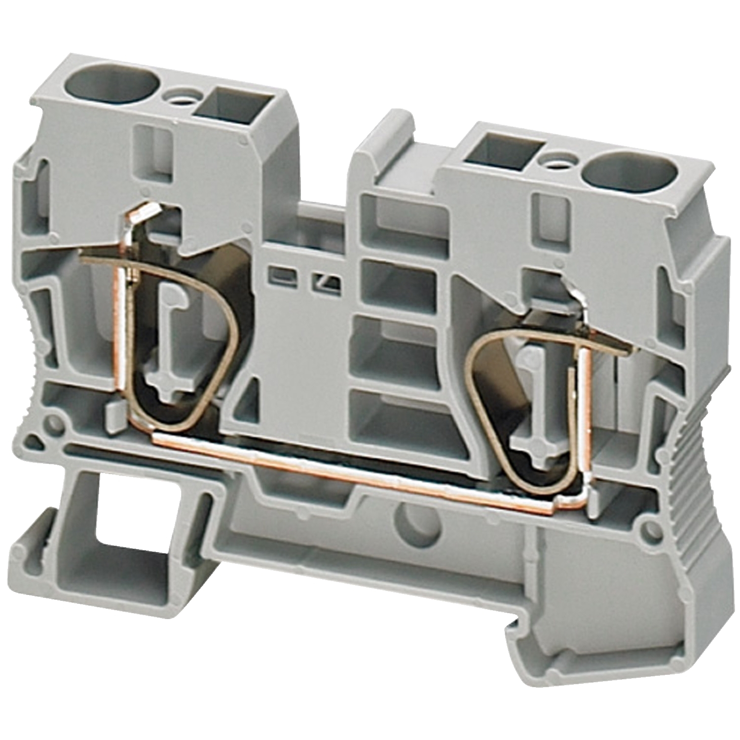 Terminal block, Linergy TR, spring type, feed through, 2 points, 10mm, grey