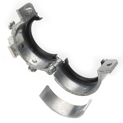 Split Bushing, Threadless, Insulated, Grounding Zinc Die Cast, Size 2 Inch.  14-4 Lug