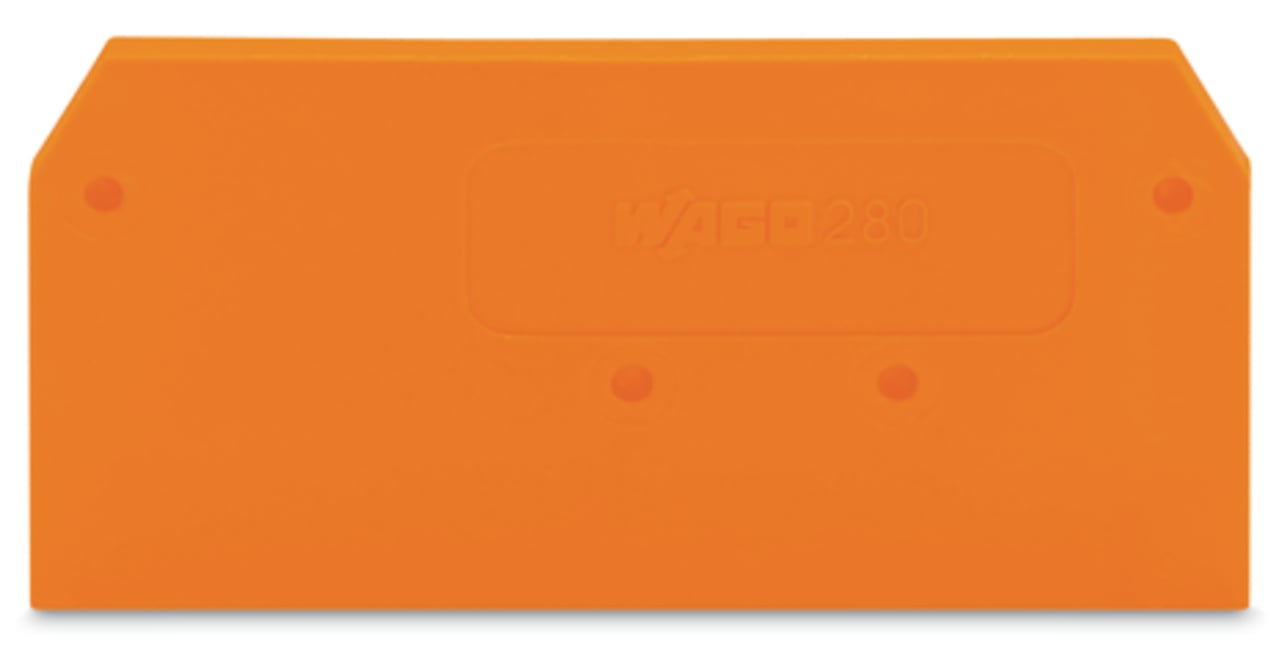 End and intermediate plate; 2.5 mm thick; orange