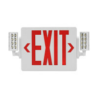 ECL2 Series Slim LED Emergency Exit Sign Combo, Red Lettering