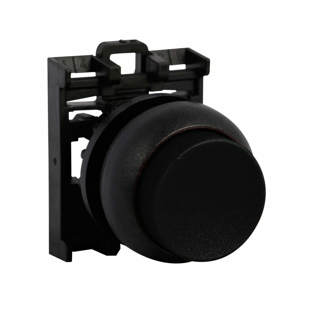 Eaton M22 modular pushbutton M22 Modular Pushbutton Operator, 22.5 mm, Extended, Momentary, Non-illuminated, Bezel: Black, Button: Black, IP67, IP69K, NEMA 4x, 13, 5,000,000 Million mechanical operations