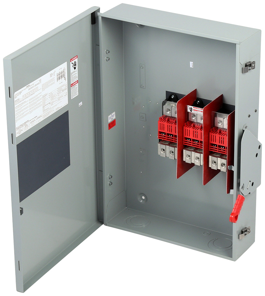  Low Voltage Circuit Protection Heavy Duty Safety Switch. 3-Pole Non-Fused in a type 3R enclosure (outdoor). Rated 600VAC (400A).