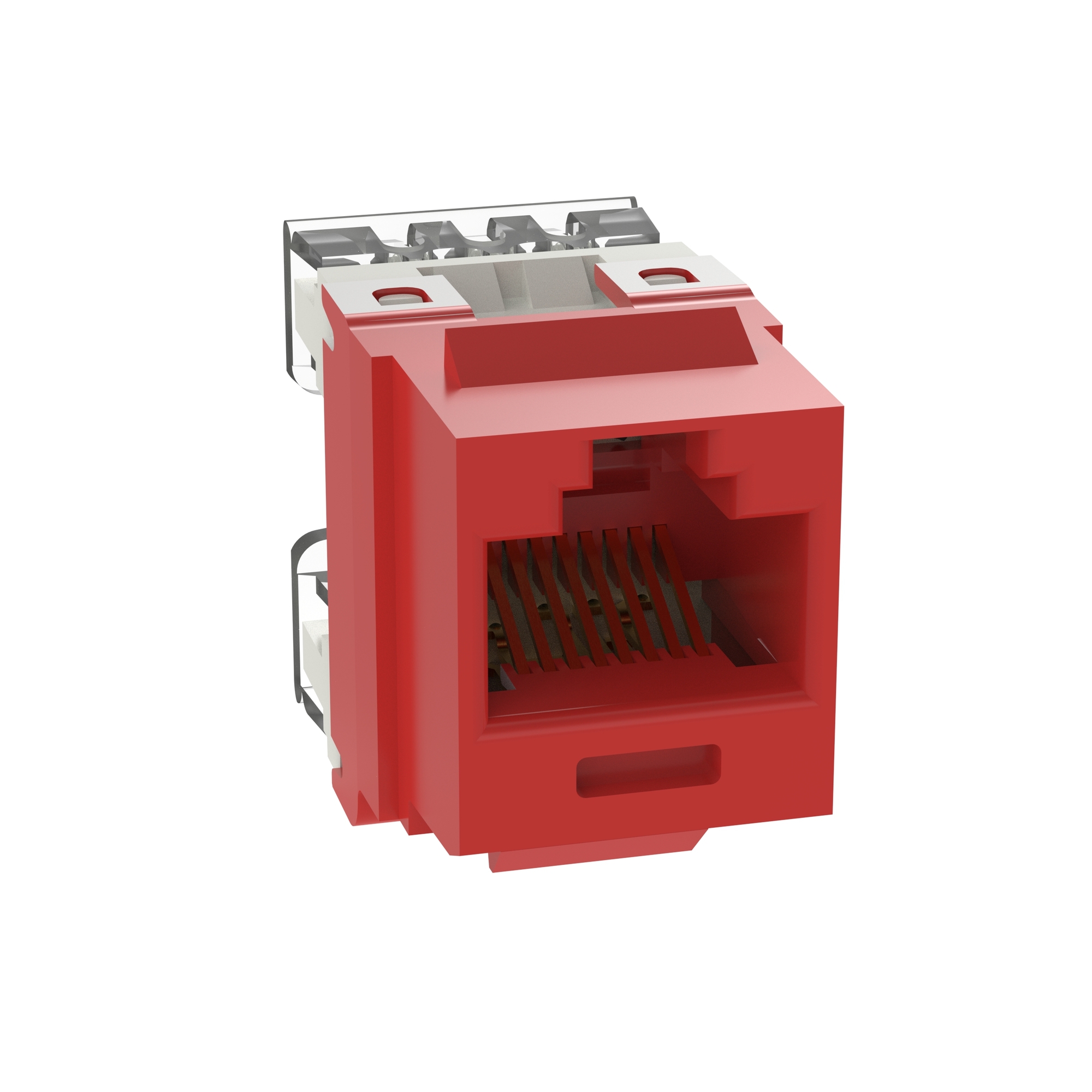 NK Cat 5e punchdown jack module - Red   
