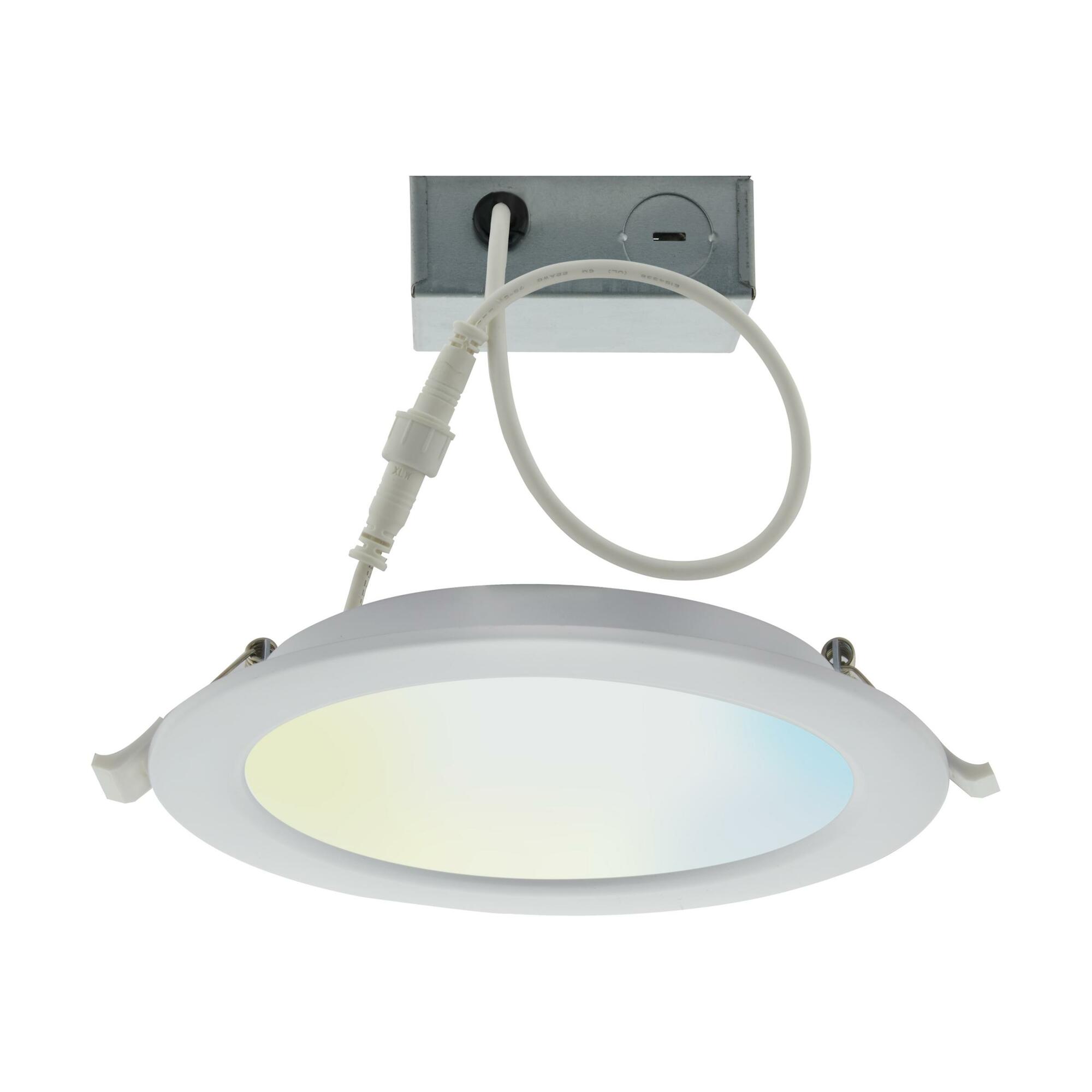 12 Watt LED Direct Wire Downlight - 6-Inch - Tunable White - Round - Starfish IOT - 120 Volts - 850 Lumens