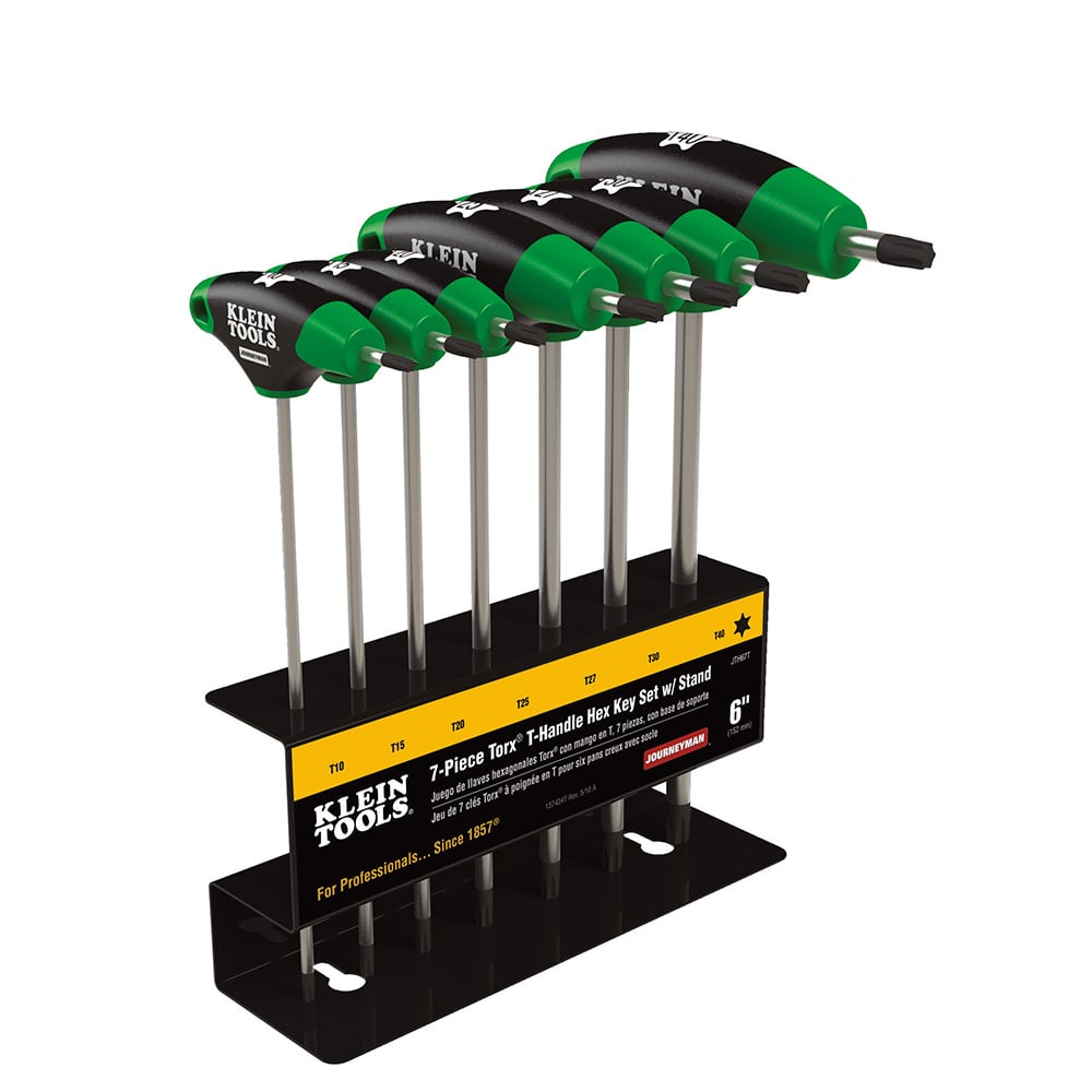 Hex Key Set, TORX T-Handle, 6-Inch with Stand, 7-Piece