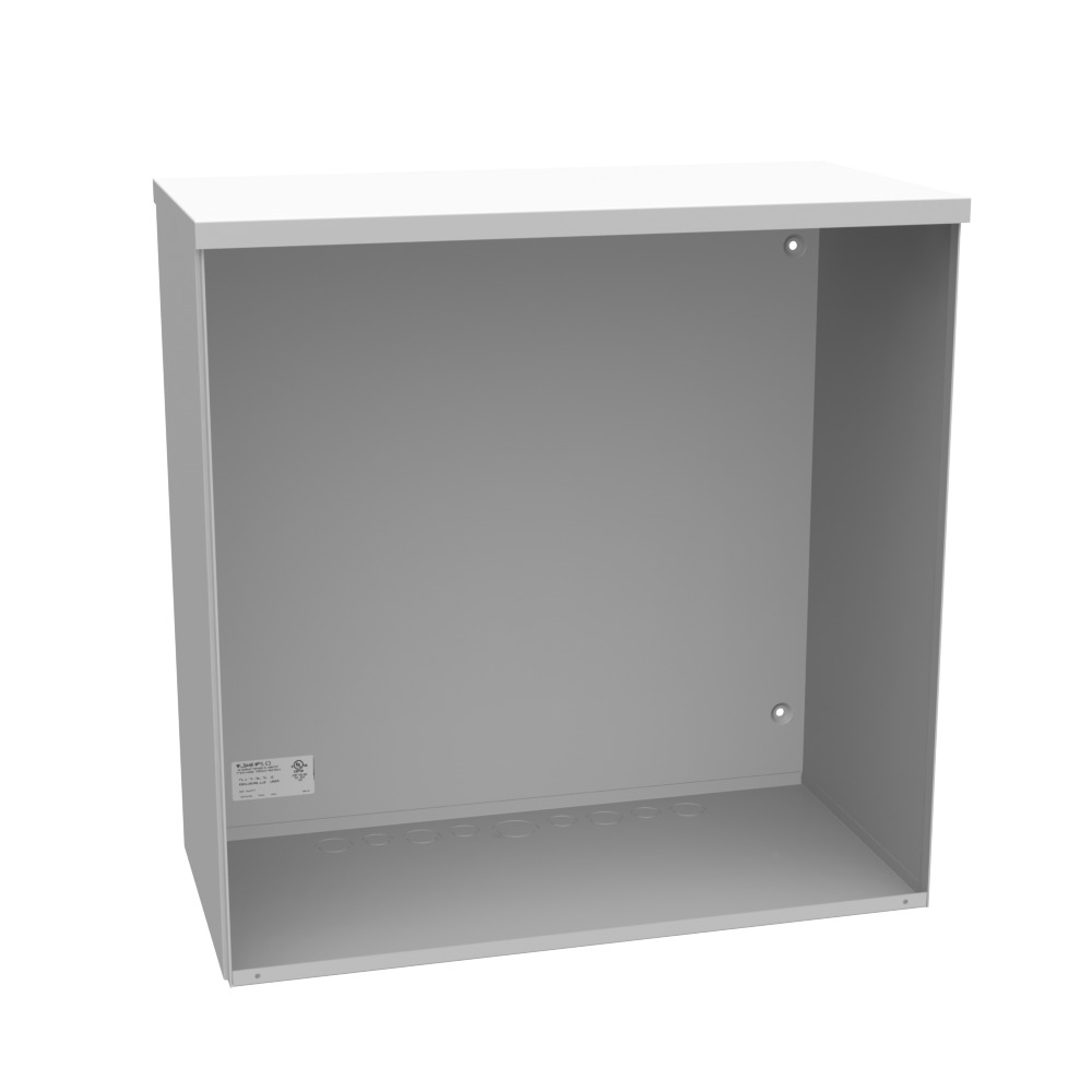 24x12x24 Screw Cover Type 3R UL Listed Steel Knockouts ANSI 61 Gray Quad D Knockout for Lock Emboss Mounting Holes in Back