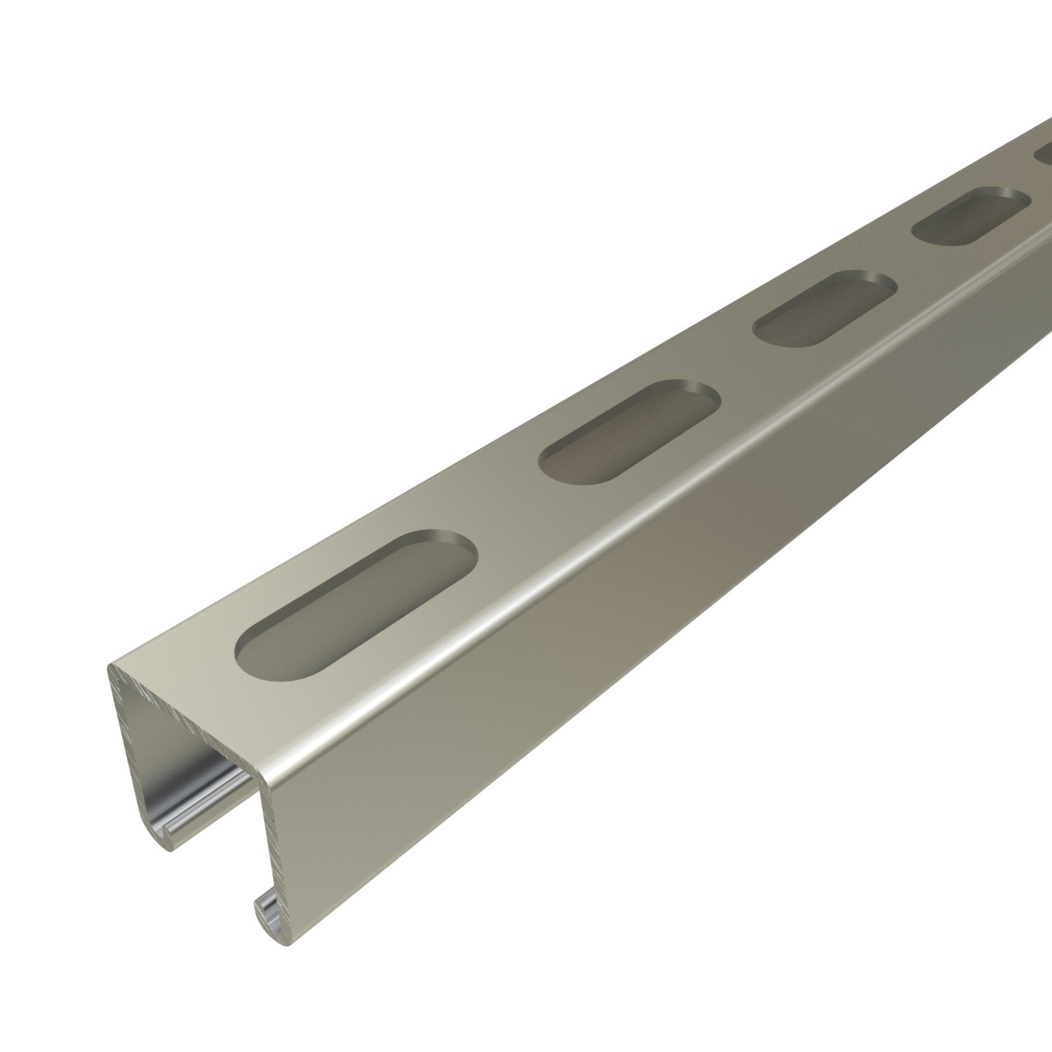 UNISTRUT CHANNEL, 12ga, 1-5/8"x 1-5/8", WT-SLOTS, SS