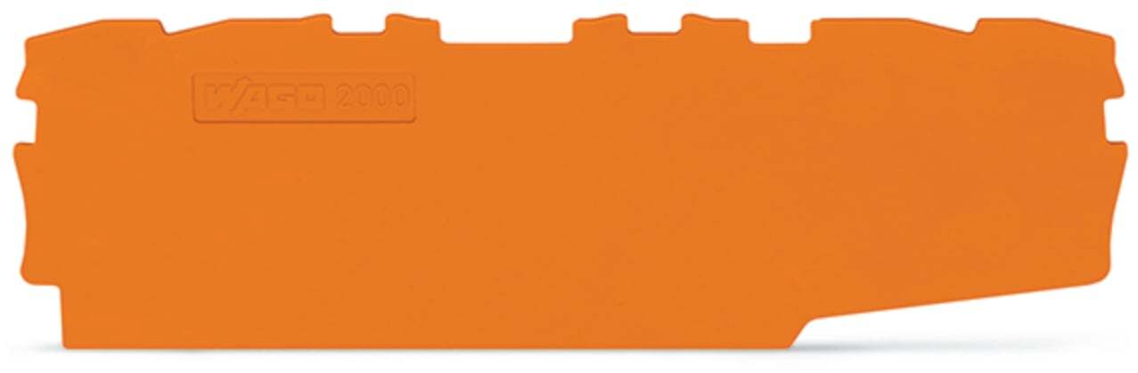 End and intermediate plate; 0.7 mm thick; orange