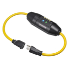 Power Protection Products, GFCI Linecords, Commercial, Manual Set, 15A 125V, 5-15R, 25' Cord Length, Single Tap, Yellow.