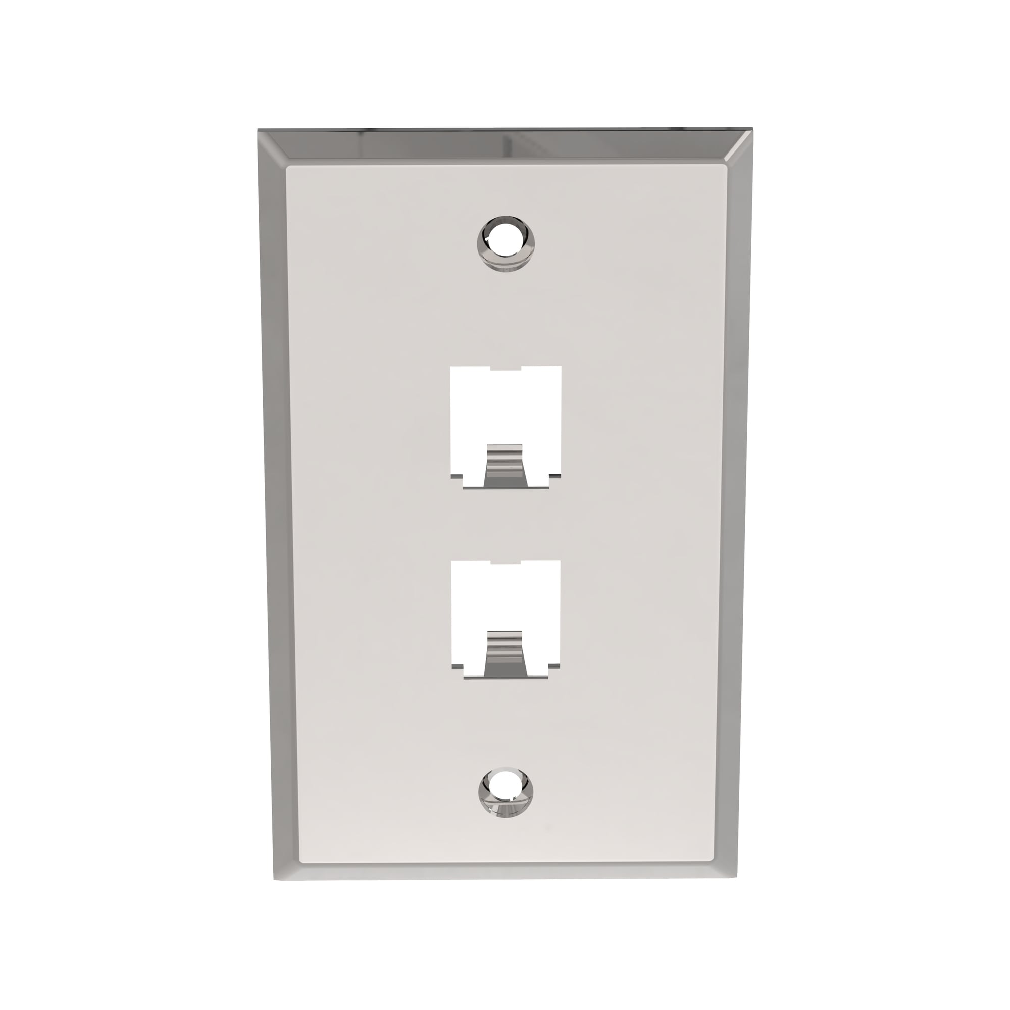 Faceplate, 2 Port, Stainless Steel      