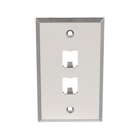 Faceplate, 2 Port, Stainless Steel      