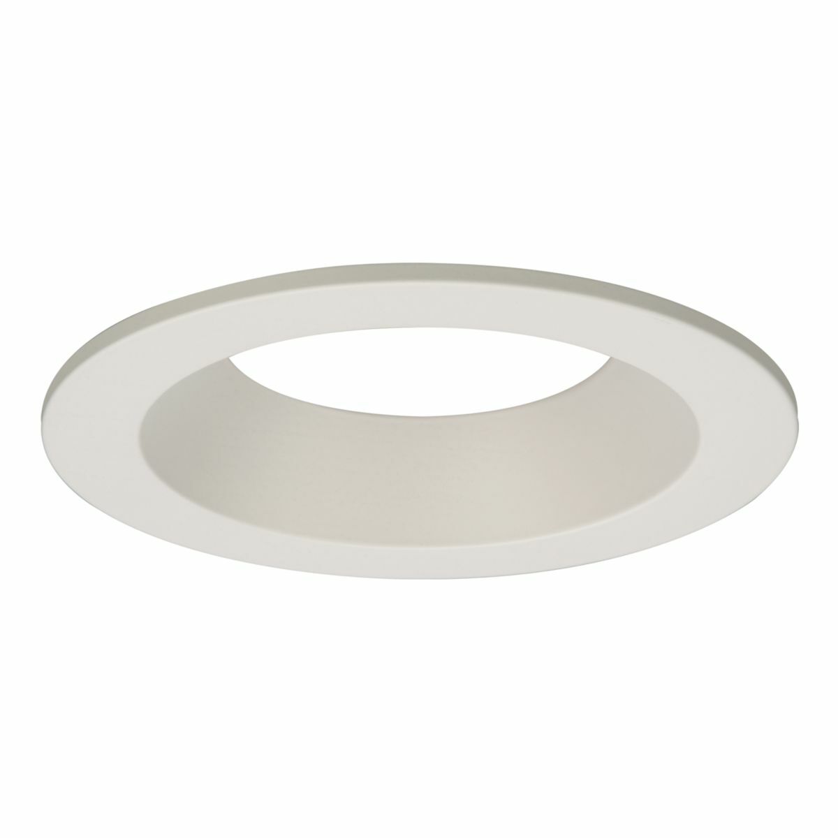 3.25" aperture conical reflector, open, self-flanged, matte white reflector and flange