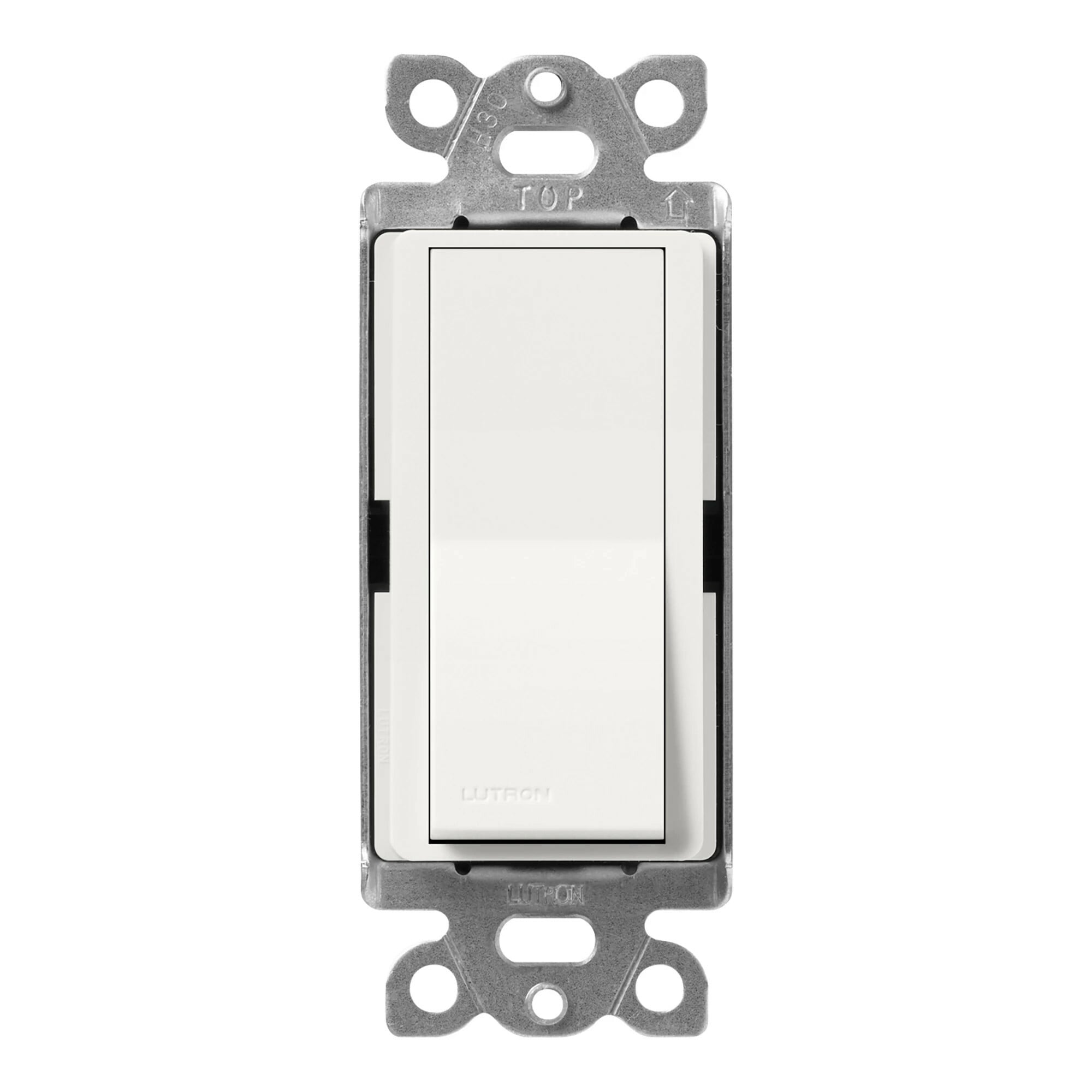 Lutron Claro 15 Amp, 3-Way On/Off Rocker Switch, Architectural White