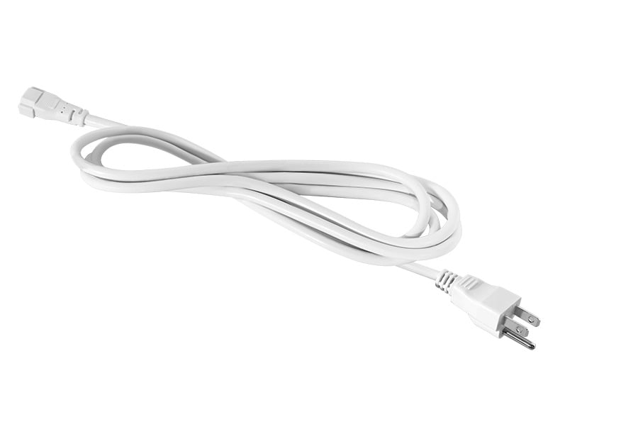 Undercabinet Knook Cord & Plug 6 Feet Fixture To Outlet 105 Deg White