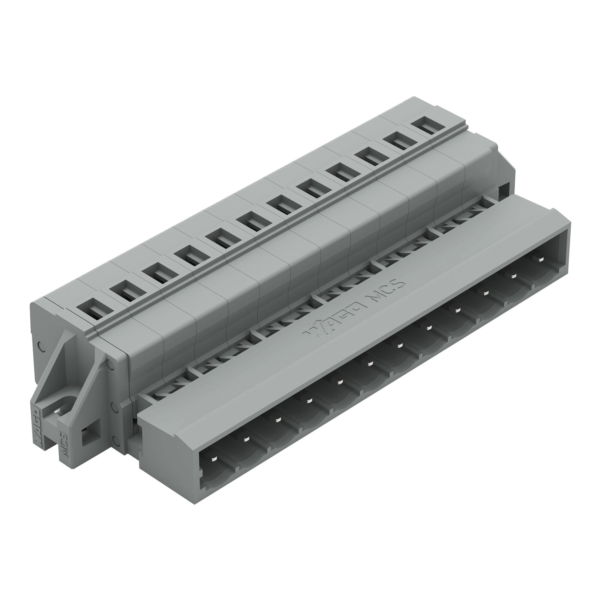 1-conductor male connector; CAGE CLAMP; 2.5 mm; Pin spacing 5 mm; 12-pole; clamping collar; 2,50 mm; gray