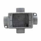 Eaton Crouse-Hinds series Condulet FD device box, Deep, Feraloy iron alloy, Single-gang, X shape, 1"