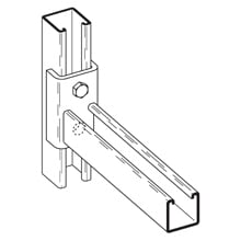 Eaton B-Line series clevis bracket, 3.5" H x 6" L x 1.62" W, Steel, DURA GREEN, Clevis bracket upward opening