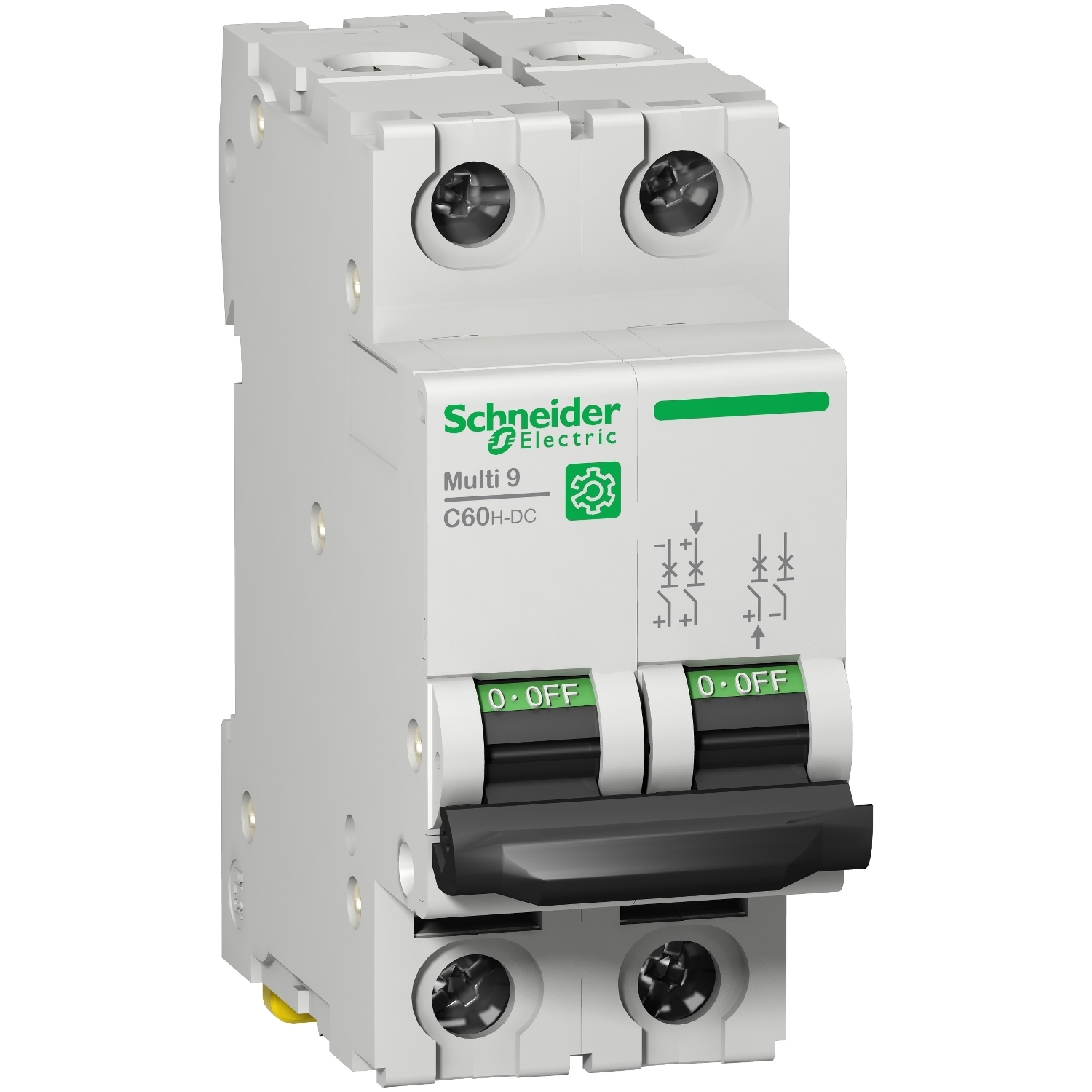 Miniature circuit breaker (MCB), Multi9 C60H-DC, 2P, 25A, D curve, 5kA (UL1077), 6kA (IEC/EN 60947-2)