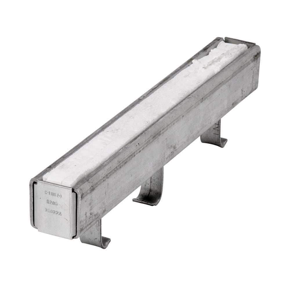 Eaton B-Line series continuous concrete insert for B22 channel, 3.1" H x 240" L x 1.6" W, Steel, 3000 Lbs load cap, Pre-galvanized, 12 gauge