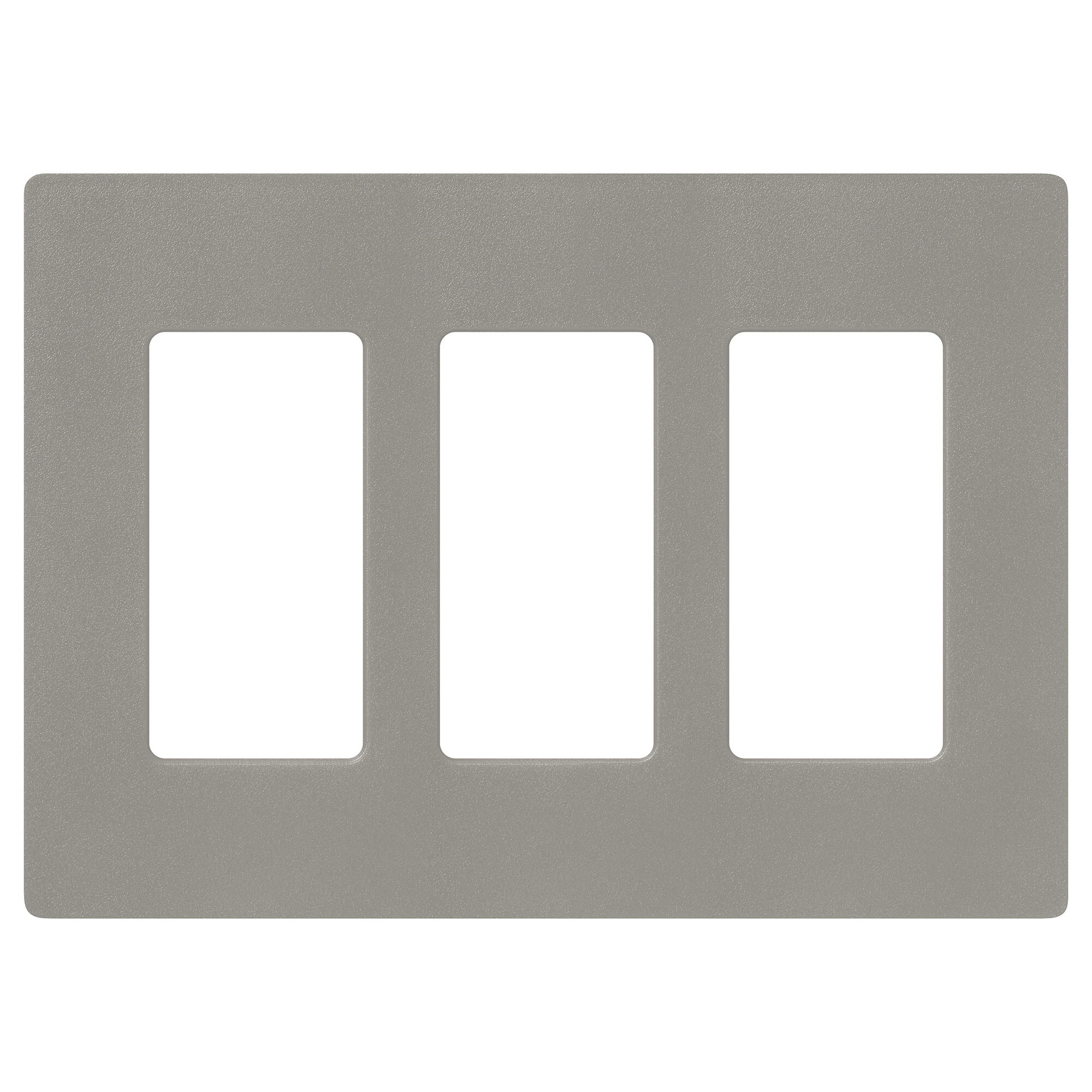 Claro Wallplate, Satin Finish, Three-gang in cobblestone