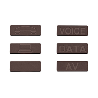 72 Icons For XXX Connectors: 24 "Voice" Icons, 24 "Data" Icons, 24 Blanks -Brown